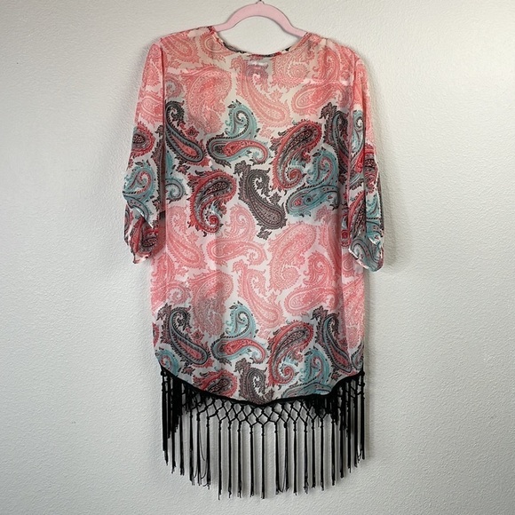 Romeo & Juliet couture paisley cover up kimono size M - Picture 2 of 5